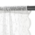 LILLYANA Sheer curtains, 1 pair, white, flower, 145x300 cm