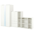 VIHALS Wardrobe combination, white, 305x57x200 cm