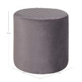 Pouffe Ejby Velvet, grey