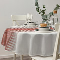 TAGGSIMPA Tablecloth, white/red, 150 cm