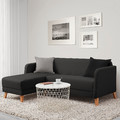 LINANÄS 3-seat sofa, with chaise longue/Vissle dark grey