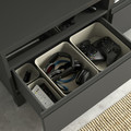 BESTÅ TV bench with drawers, dark grey/Västerviken/Stubbarp dark grey, 120x42x48 cm