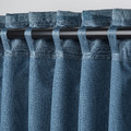 LÖNNSTÄVMAL Block-out curtains, 1 pair, blue, 145x300 cm