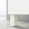 BESTÅ TV bench, white/Hanviken/Stubbarp white clear glass, 180x42x48 cm