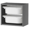 TROFAST Wall storage, grey/white, 34x21x30 cm