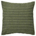 SVARTPOPPEL Cushion cover, green-yellow, 65x65 cm