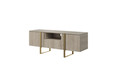 TV Cabinet Verica 150 cm, biscuit oak/gold legs