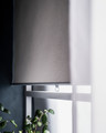 SKOGSKLÖVER Roller blind, grey, 140x195 cm