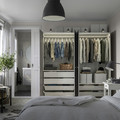 PAX / GULLABERG Wardrobe combination, white/grey, 200x60x201 cm