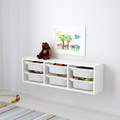 TROFAST Wall storage, white/white, 99x21x30 cm