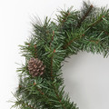 VINTERFINT Artificial wreath, in/outdoor pine cone, 45 cm