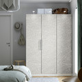 PAX / MISTUDDEN Wardrobe combination, white/grey patterned, 150x60x201 cm