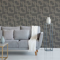 GoodHome Vinyl Wallpaper on Fleece Amfi, grey