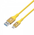 TB Cable USB 3.0-USB C 2m Quick Charge 3A, yellow