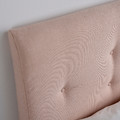 IDANÄS Upholstered storage bed, Gunnared pale pink, 160x200 cm