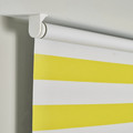 FRIDANS Block-out roller blind, white yellow/striped, 120x195 cm