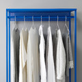 PLATSA Open wardrobe with 3 drawers, white Fonnes/blue, 80x42x191 cm