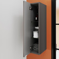 GoodHome Bathroom Wall Cabinet Imandra Slim 20 x 90 x 36 cm, anthracite