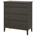 IDANÄS Chest of 4 drawers, dark brown stained, 104x118 cm