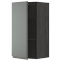 METOD Wall cabinet with shelves, black/Voxtorp dark grey, 40x80 cm