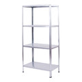 Steel Shelving Unit 140x70x30cm 4 Shelves 40kg, galvanized