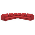 SÖDERHAMN Corner sofa, 6-seat, Tonerud red