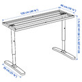 BEKANT Underframe for table top, white, 140x60 cm