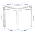 HAUGA / HAUGA Table and 2 chairs, grey/grey, 74x74 cm