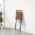 TÄRNÖ Table+4 chairs, outdoor, black/light brown stained, Frösön/Duvholmen beige