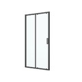 GoodHome Sliding Shower Door Ledava 100 cm, matt black/transparent