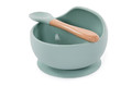 Bo Jungle B-Suction Bowl Silicone & Spoon Blue 6m+