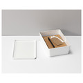 KUGGIS Box with lid, white, 18x26x8 cm