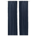 SANELA Curtains, 1 pair, dark blue, 140x300 cm