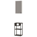 ENHET Wall storage combination, white/grey frame, 40x30x150 cm