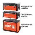 Yato 3-Piece Tool Storage Case, metal