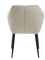 Upholstered Chair Emilia Velvet, sand/black