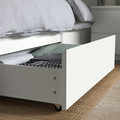 MALM Bed frame with 2 storage boxes, white/Lönset, 120x200 cm