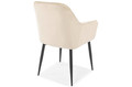 Glamour Chair with Armrests EMMA, velvet, beige