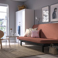 NYHAMN 3-seat sofa-bed, with pocket spring mattress/Skartofta red/brown