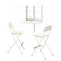 NORBERG / FRANKLIN Table and 2 chairs, white/white
