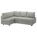 FRIHETEN / KLAGSHAMN Corner sofa-bed with storage, Faringe light grey