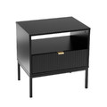 Nightstand Bedside Table Lamello, black