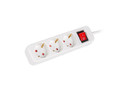 Lanberg Power Strip 1.5m 3x Schuko Outlet PS1-03F-0150-W, white