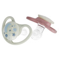 NUK Soother Pacifier Space Night 2pcs 0-6m, pink/grey