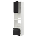 METOD / MAXIMERA Hi cab f ov/combi ov w dr/2 drwrs, white/Upplöv matt anthracite, 60x60x240 cm