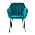 Upholstered Chair Emilia Velvet, bottle green/black