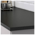 EKBACKEN Worktop, black stone effect, laminate, 246x2.8 cm