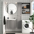 ENHET Bathroom, anthracite/grey frame, 64x33x65 cm