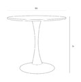 Table Simplet Skinny 80cm, white