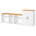 SKRUVBY TV storage combination, white, 226x38x90 cm